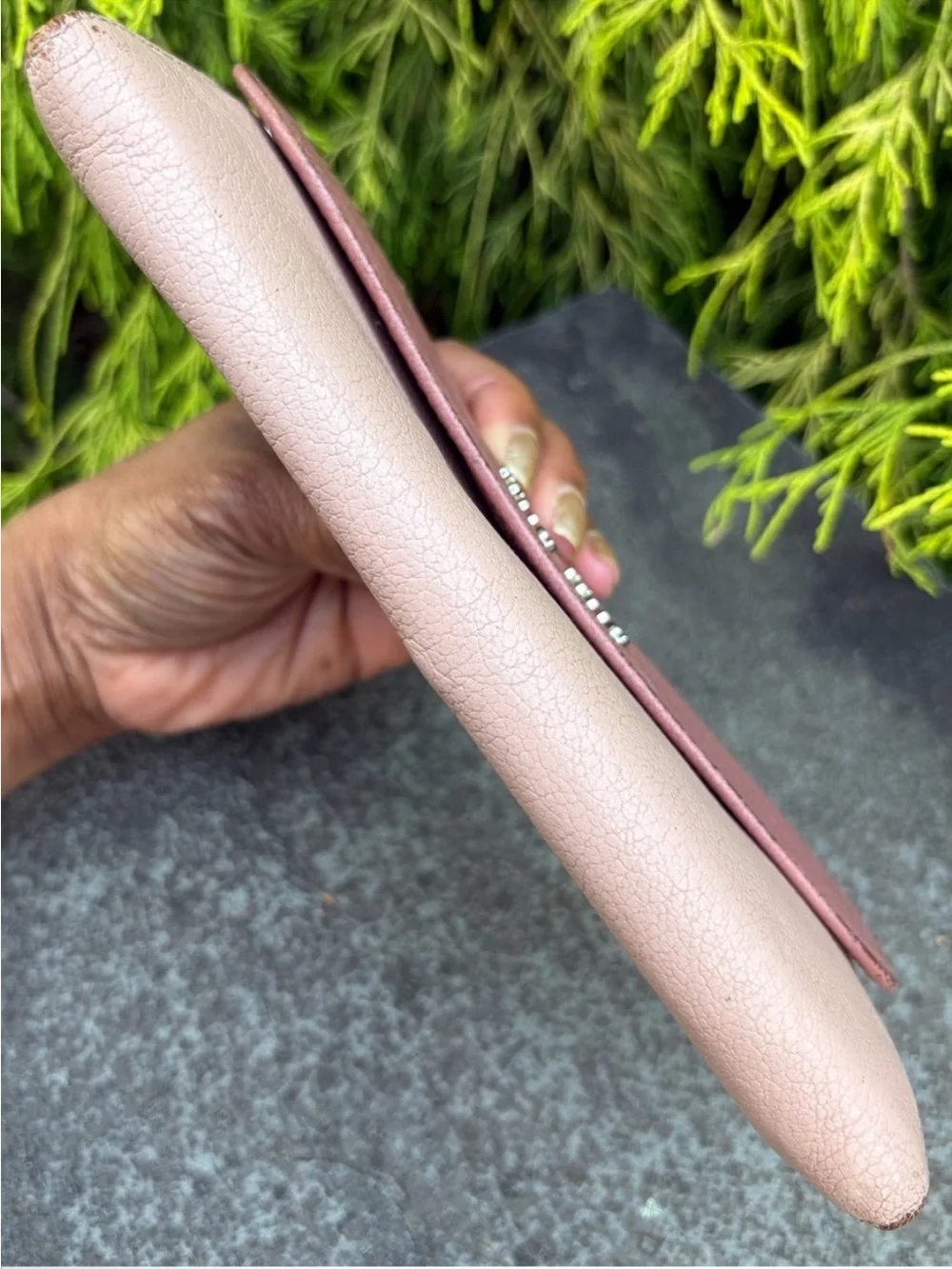 Miu Miu Two-Tone Mauve and Blush Leather Continental Wallet